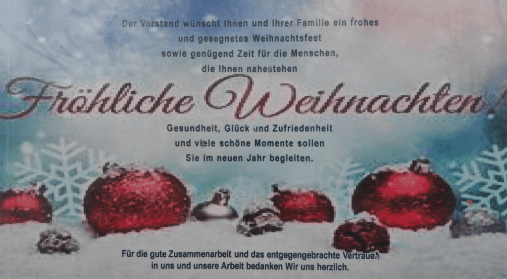 Weihnachtsgrüße 2025